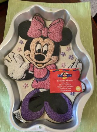 Wilton Disney Minnie Mouse Cake Pan 2105 - 3602 W/ Insert And Instructions