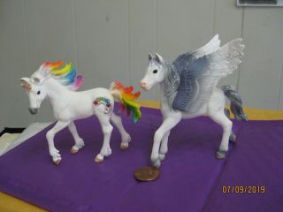 Schleich Rainbow Unicorn Foal And Pegasus Figures Toy Figures Fantasy
