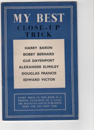 Vintage Booklet Magic Tricks Close Up Compilation Magicians Theatre Stage Baron