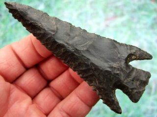 Fine 4 1/8 Inch Tennessee Deep Notched Lost Lake Point With Arrowheads