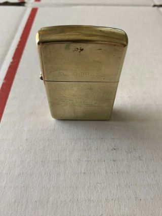 Vintage Zippo Solid Brass Lighter 1995
