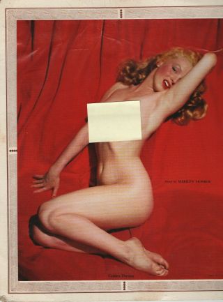 Marilyn Monroe 1954 Vintage Golden Dreams Pin - Up Calendar