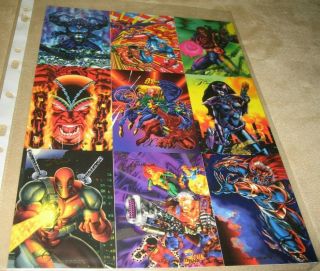 1994 Marvel Flair Annual 9 - Up Panel (9 Card Uncut Sheet) Private Listing