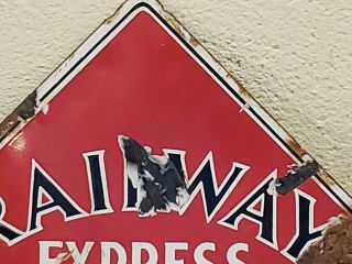 Railway Express Agency Porcelain Advertising Sign 2