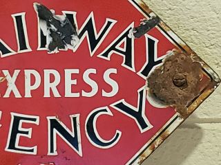 Railway Express Agency Porcelain Advertising Sign 4