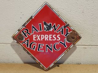 Railway Express Agency Porcelain Advertising Sign 6