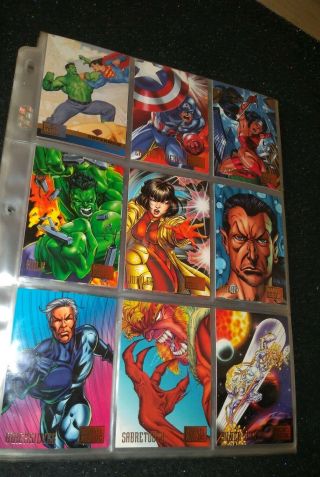 1995 Dc Versus Marvel Comics Trading Cards Complete Base Set 1 - 100 Fleer/skybox