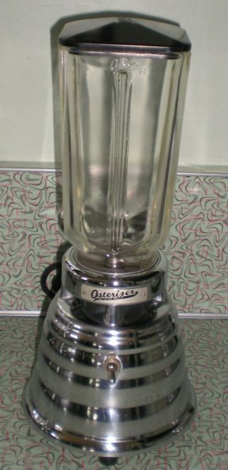 Gleaming Chrome Oster Osterizer Beehive Blender Model 10 Like A Champ A,