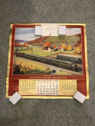 Pennsylvania Railroad Prr 1948 Wall Calendar (1 Of 2)