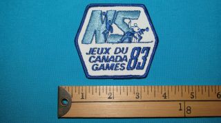 83 Canada Games Basketball Boxing Ski Saguenay Lac St.  Jean Quebec Patch