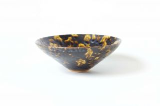 Chinese Russet - Splashed Black And Gold Bowl,  China