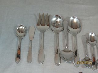 66 pc ONEIDA CAMBER or SCROLL STAINLESS FLATWARE SET SERVICE FOR 12 18/8 2