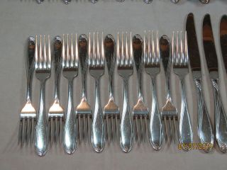 66 pc ONEIDA CAMBER or SCROLL STAINLESS FLATWARE SET SERVICE FOR 12 18/8 6