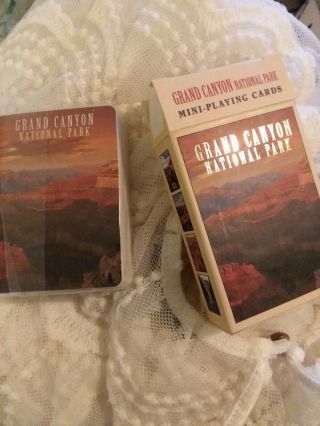 Grand Canyon Themed (4 Photos) Deck Of Mini Playing Cards 2 X 2 3/4 "