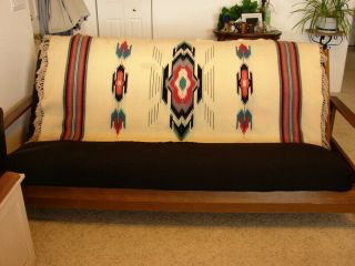Chimayo Woven Wool Blanket 69.  5 " X 32 " Circa 1940 - 1941,  Authentic