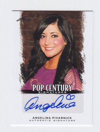 2012 Leaf Pop Century Signature Autograph Angelina Pivarnick Auto Ba - Ap1