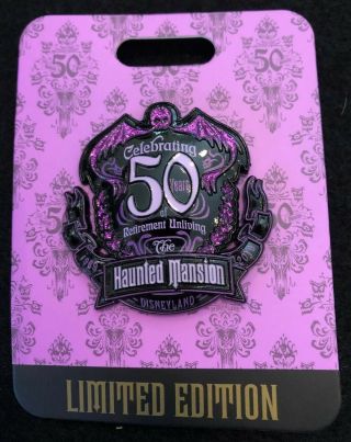 Disneyland Haunted Mansion 50th Event Logo Pin Le 999