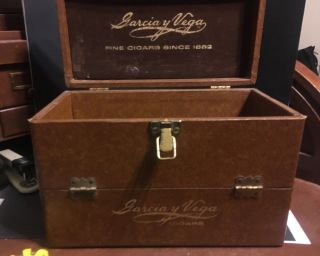 Vintage Garcia Y Vega Washingtons Cordials Cigar Box Humidor Latch Handles 4