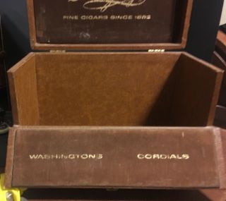 Vintage Garcia Y Vega Washingtons Cordials Cigar Box Humidor Latch Handles 5