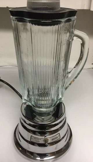 Waring Brand Silver Bar Blender Model 34bl87 Glass Jar