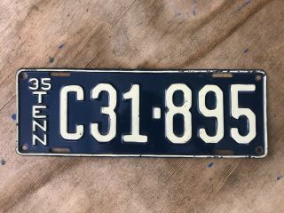 1935 Tennessee Truck License Plate C31 - 895 Ford Chevy Dodge