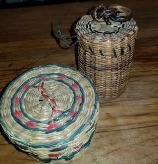 Native American Mini Baskets,  Set Of 2