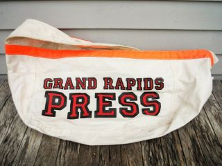 Vintage Grand Rapids Press Newspaper Bag Grand Rapids Michigan Nr