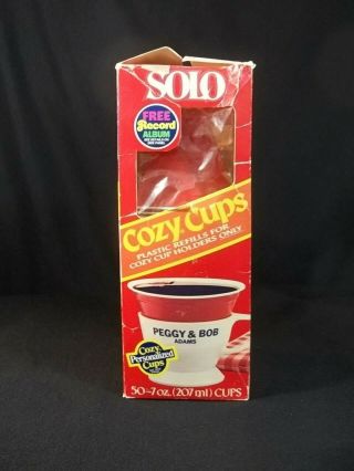 Vintage Solo Cozy Cups Red Open Dispenser Box Of 40