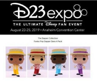 D23 Expo 2019 - Disney Dapper Dans Funko Pop 4 - Pack
