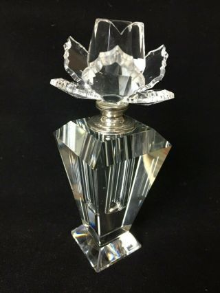 Shannon Crystal Designs of Ireland Perfume Bottle with Rose Top 4