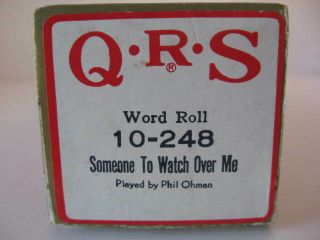 Someone To Watch Over Me - Qrs Player Piano Roll 10 - 248 No Damage