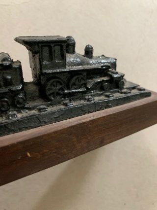 Vintage Coal Carving Hand Carved Statue Pennsylvania Train Locomotive Railroad 3