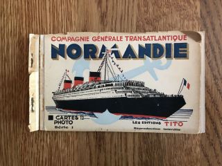 Ss Normandie Postcard Booklet