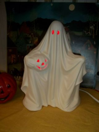 You Paint Halloween Ceramic Ghost Light Vtg 80s Style Holds Jol Sammy The Spook