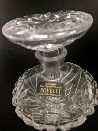 Rovelli,  Div.  Of The Swiss Crystal Co.  Perfume Bottle,  Made In Poland