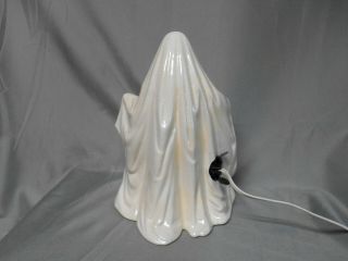Vintage ceramic light up ghost with pumpkin Halloween décor 4