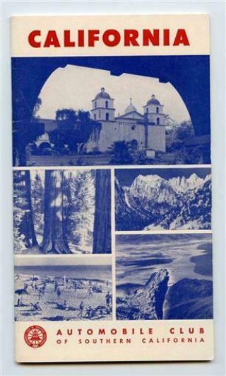 California Guide Book Automobile Club Of Southern California 1930 