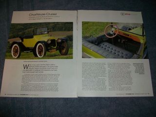 1915 Buick Model C - 36 Roadster Info Article " Chartreuse Cruiser "