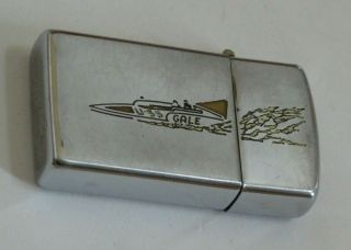 Vintage 1968 Zippo Lighter Advertising U - 55 Gale Hydroplane Rare (bb467)