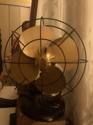 Antique Vintage General Electric Oscillating Quiet Blade Fan -.