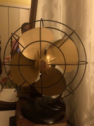 Antique Vintage General Electric Oscillating Quiet Blade Fan -. 2