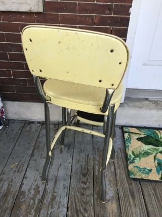 Vtg Mcm 1960s COSCO YELLOW KITCHEN STEP STOOL CHAIR 7