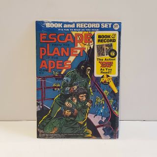 Vintage 1974 Escape From The Planet Of The Apes Comic Book & Record Set Nos Pr19