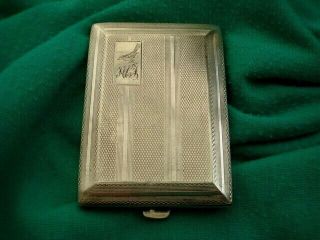 Solid Sterling Silver English Hallmarked Birmingham Date 1925 Vesta Case Safe