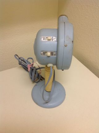 Vintage Mid Century 1950 ' s Handy Hannah Hair Dryer Blue with Stand 4
