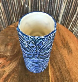 Crazy Al - Tonga Man Tiki Mug - Denim Blue Glaze 2019 5