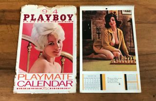 Vintage 1964 Playboy Playmate Bunny Calendar Pin Up Topless Models Photos