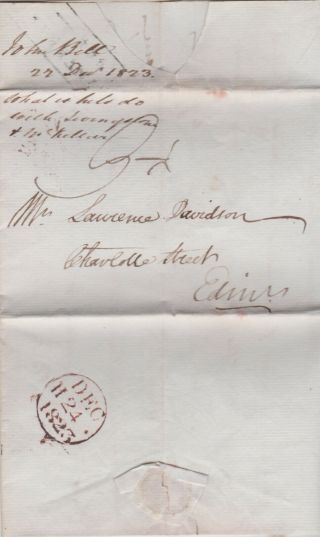 1823 Letter From Inveraray Argyll And Bute,  Scotland By John Bell To Edinburgh