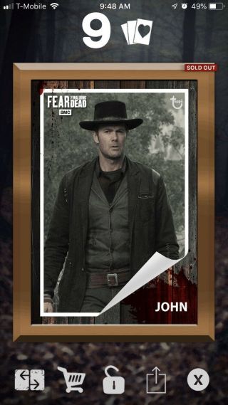 Topps The Walking Dead Digital Card Trader John Bronze Cc3