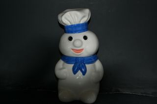 Rare Pillsbury Doughboy With Blue Scarf Cookie Jar